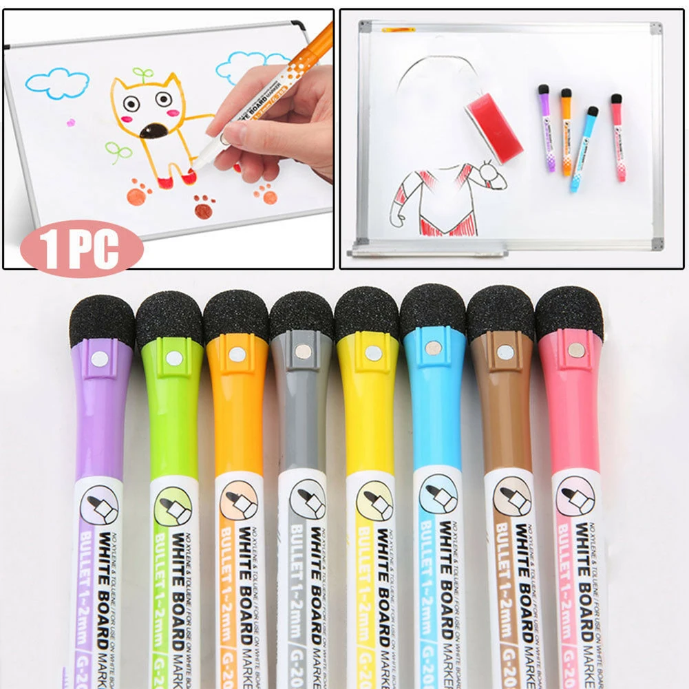 New Magnetic Whiteboard Pen Writing Drawing Erasable Board Marker Office Supplies