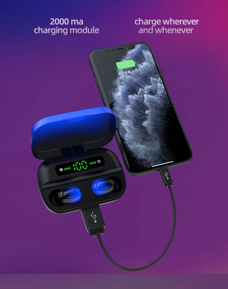 TWS 5,0 в Bluetooth наушники CBAOOO беспроводные наушники HD стерео сенсорное управление Беспроводные наушники с двойным микрофоном шумоизоляция