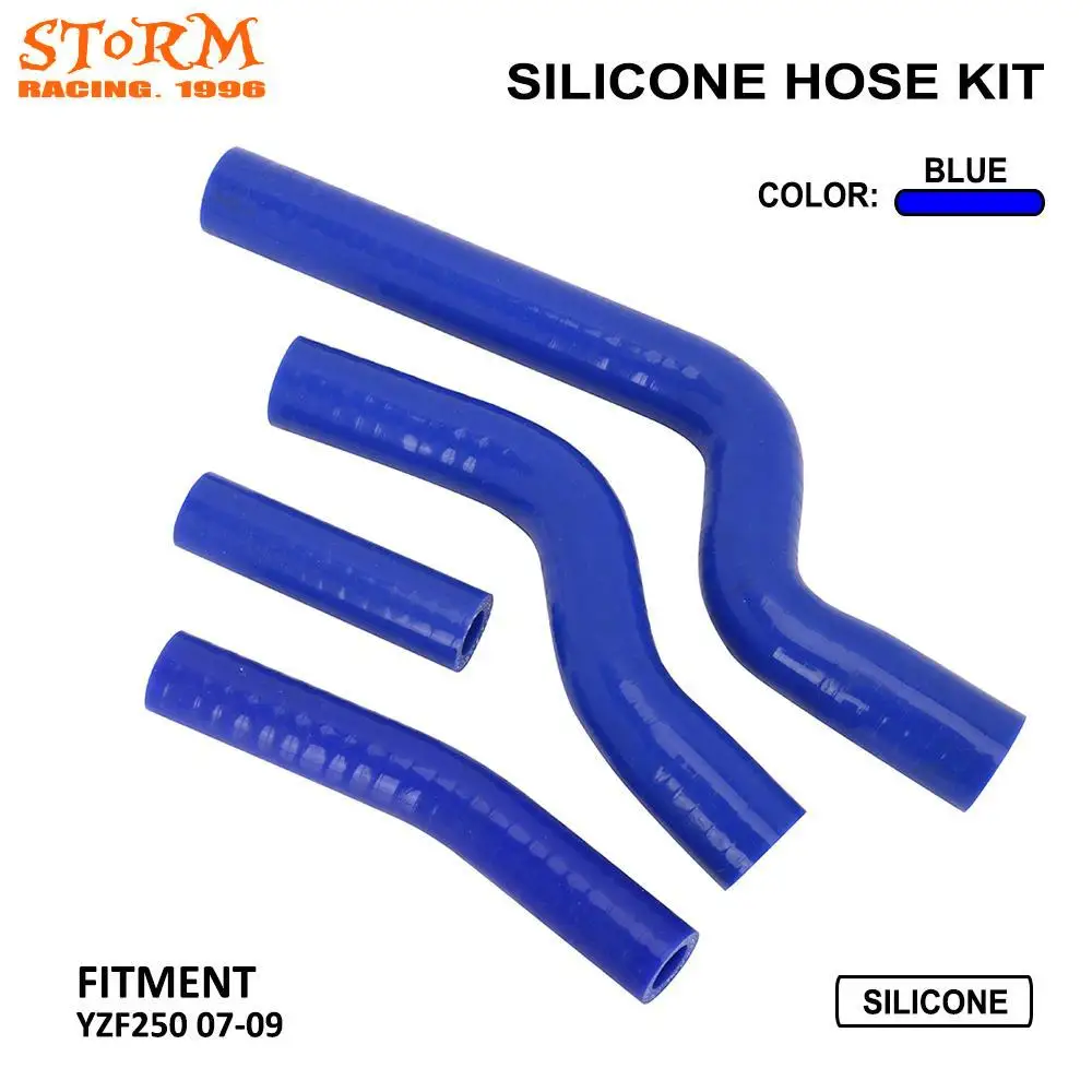 Moto Bike Blue Silicone Radiator Heater Coolant Water Hose For Yamaha