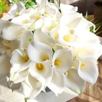 

White PU Mini Artificial Artificial Flower Artificial Flower Wholesale Decorative Flower Fake Room W5A1