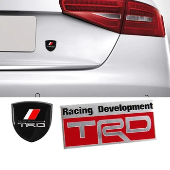 

For Toyota TRD Racing Corolla Yaris Fortuner CHR Camry RAV4 Prado Sienna Yaris Alloy Sticker Car Waterproof Badge Accessories