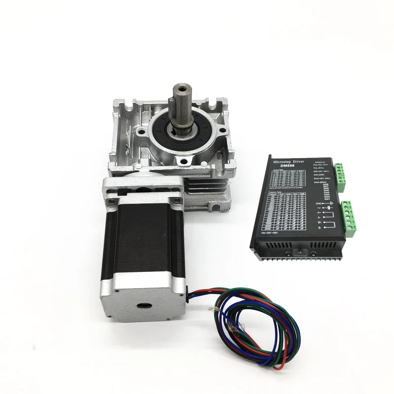 

15:1 Worm Gearbox RV040 Speed Reducer 18mm output Shaft Stepper Motor Driver Nema34 4Nm 570Oz-in 2ph 4 Wires CNC Router Lathe