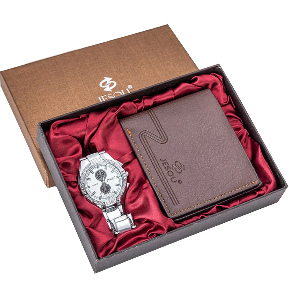 

Men Gift Set Exquisite Packaging + Wallet Set Heat-Creative Packaged Combination Watch Random