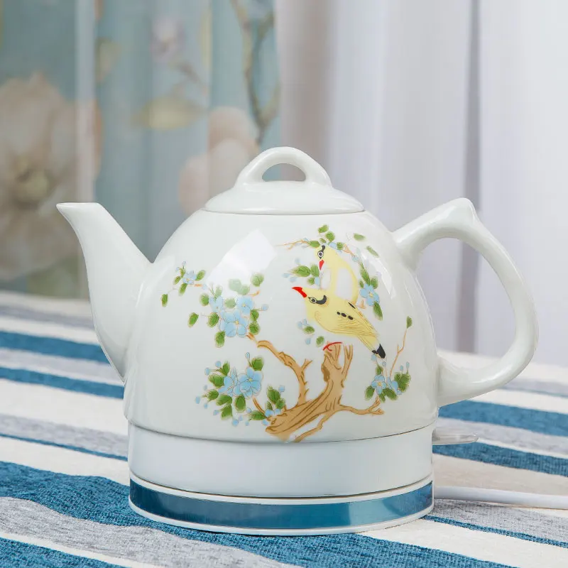 220V 1L Mini Electric Kettle Household Ceramic Portable Water Boiling Pot Auto-off Mini Multi Cooker 6