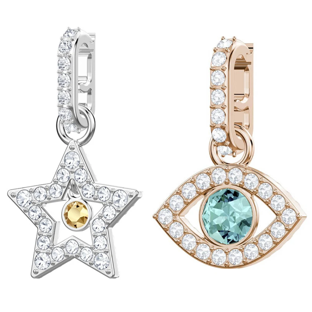 

2018 Autumn new Swan pendant,Remix Collection Devil's Eye charm,Star Pendant Magnetic buckle bracelet DIY Jewelry for Women Gift
