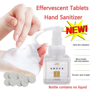 

10pcs Effervescent Tablets Hand Soap Gel With Hand-pressed Hand Sanitizer Bottle Antiseptic Cleaner Personal Cleaning Care #LR3