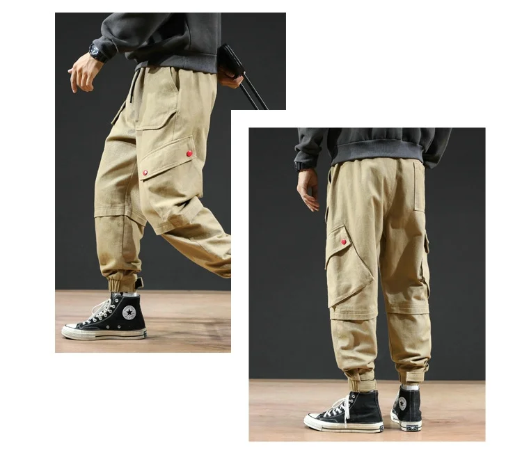 Streetwear Joggers Hip Hop Trousers Men Big Pocket Black Harem Pants Men Clothing Fashions Korean Style Jogger Pants Men