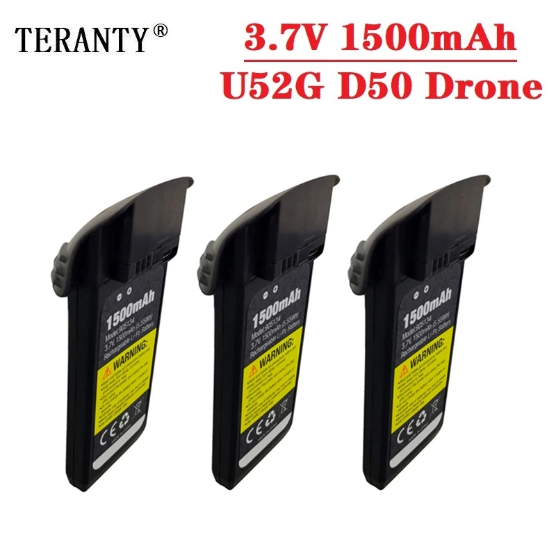 1-5PCS Original Battery for U52G D50 5.55Wh Drone RC Quadcopter spare parts 3.7V 1500mAh Lipo battery for U52G D50 Drone 905134