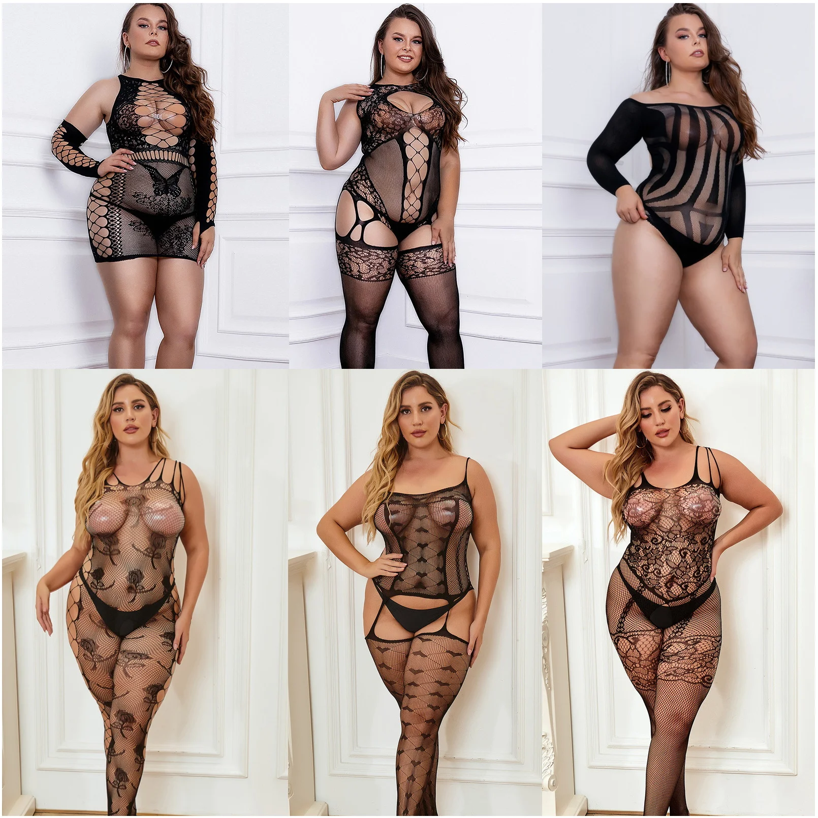 

Sexy Lingerie for Women Plus Size Stocking Exotic Costumes Catsuit Tights Underwear Intimate Hollow Out
