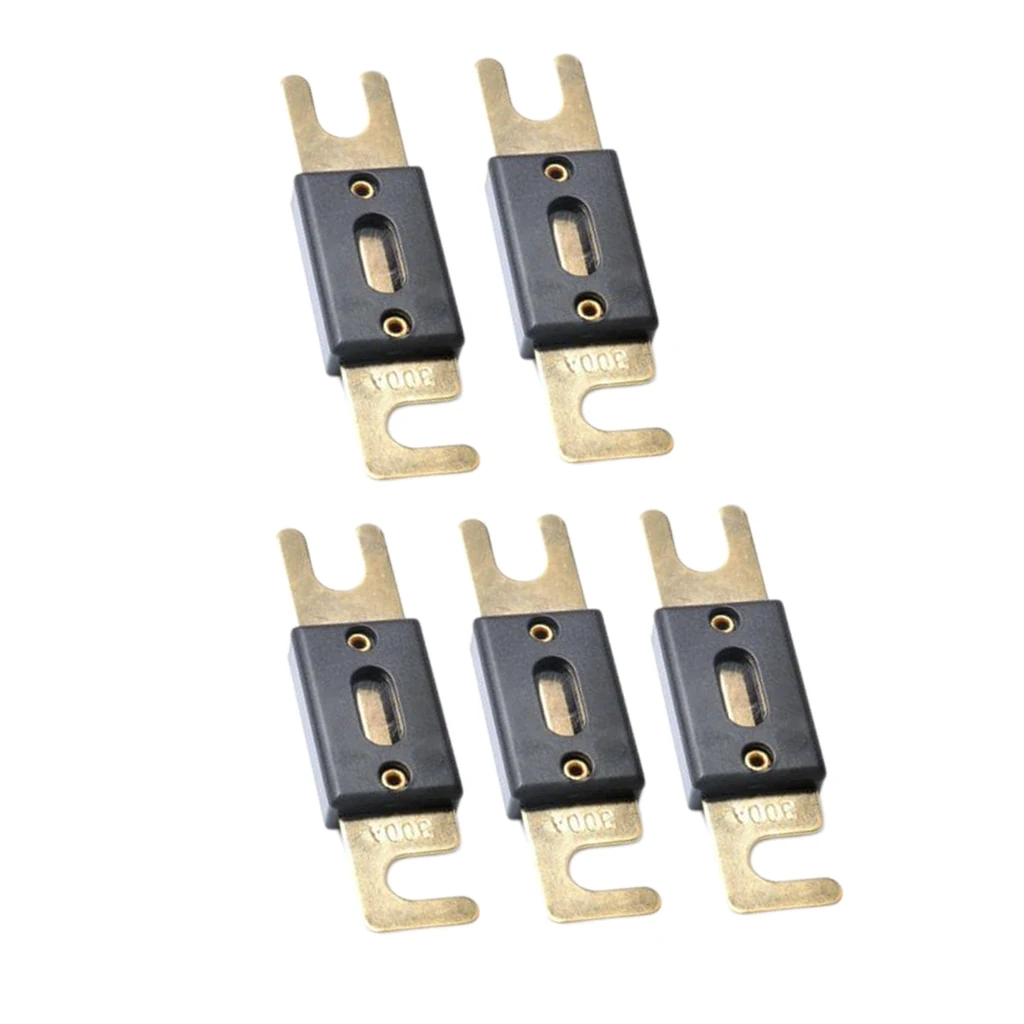 5 Pcs. High Power 300A ANL Circuit Breaker Fuses For All Cars Truck - Black