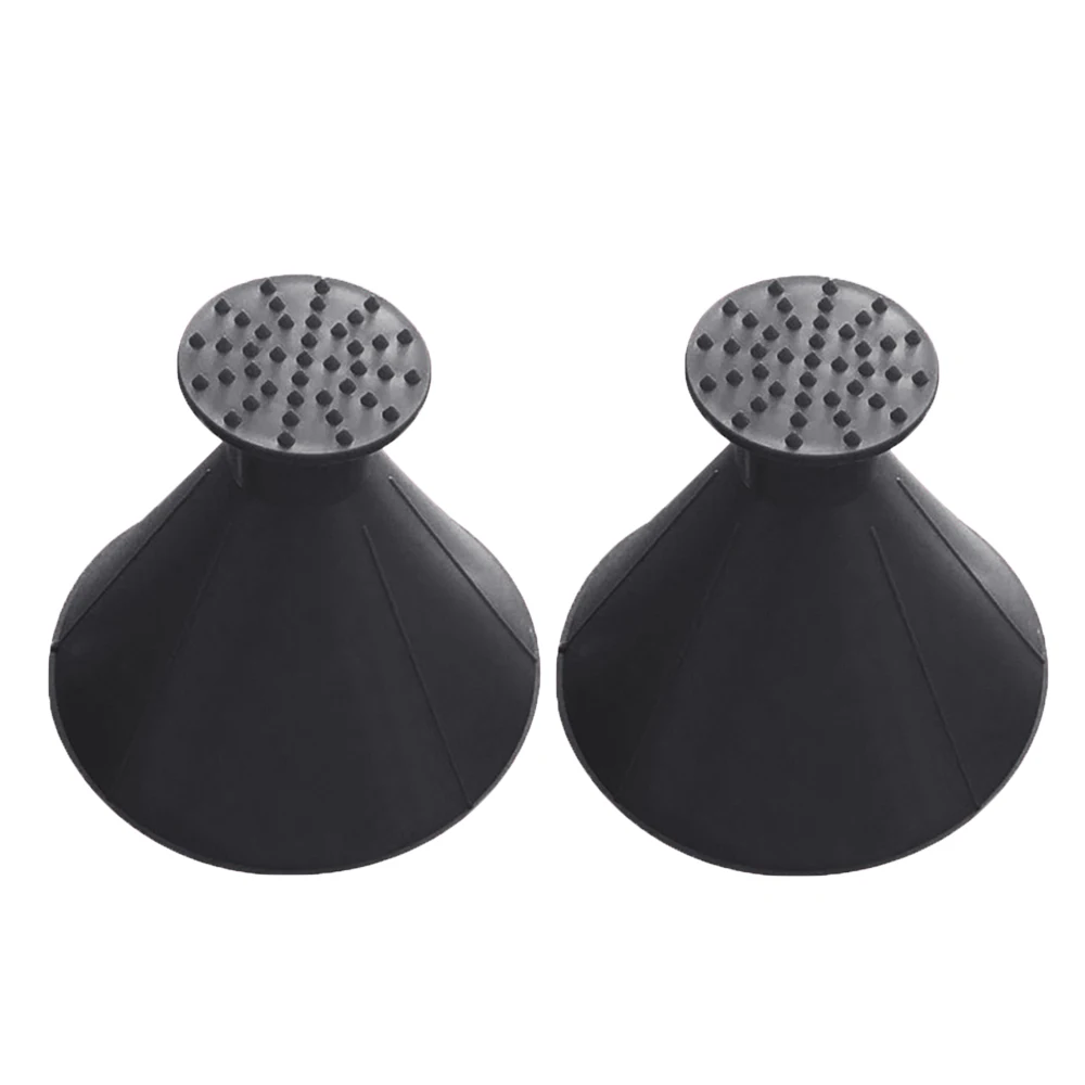 2pcs Black Инструмент для очистки оконного стекла скребок наружная Воронка лобового стекла волшебный домашний снегоочиститель автомобильный инструмент конусовидный скребок для льда - Цвет: 2pcs Black