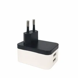 Universal Travel Adapter with Dual USB Charging Ports - International AC Power Converter Plug (Eu Plug)