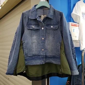 

2020 Spring New Cool Dneim Jacket Coats Women Lace-up Waist Washing Retro Jeans Jackets Short Coat Women's Jean Casaco Femininos
