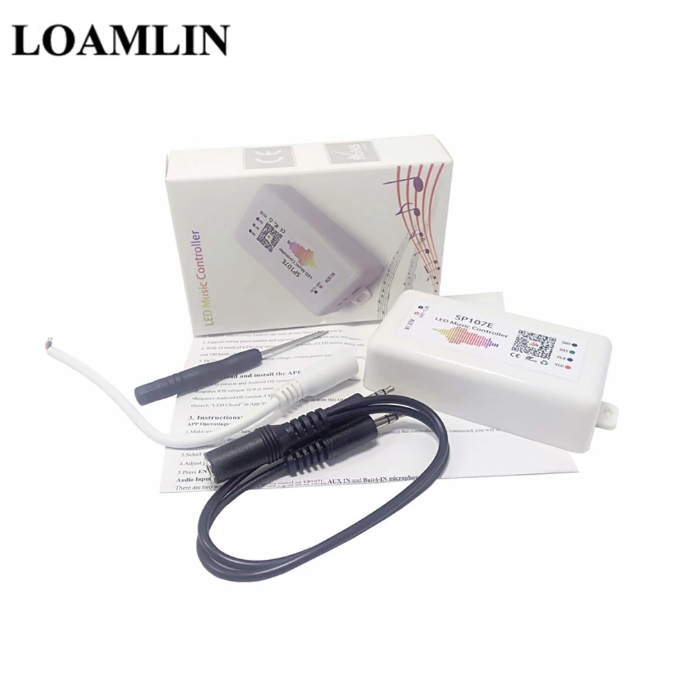 WS2811 WS2812B цветных(RGB) светодиодных лент Пиксели контроллер SP105E SP107E SP108E SP110E SP501E DC5-24V