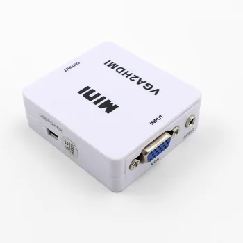 

VGA to HDMI Full HD 1080P Video Converter Box Adapter for PC Laptop DVD TV Hot Sale White LN