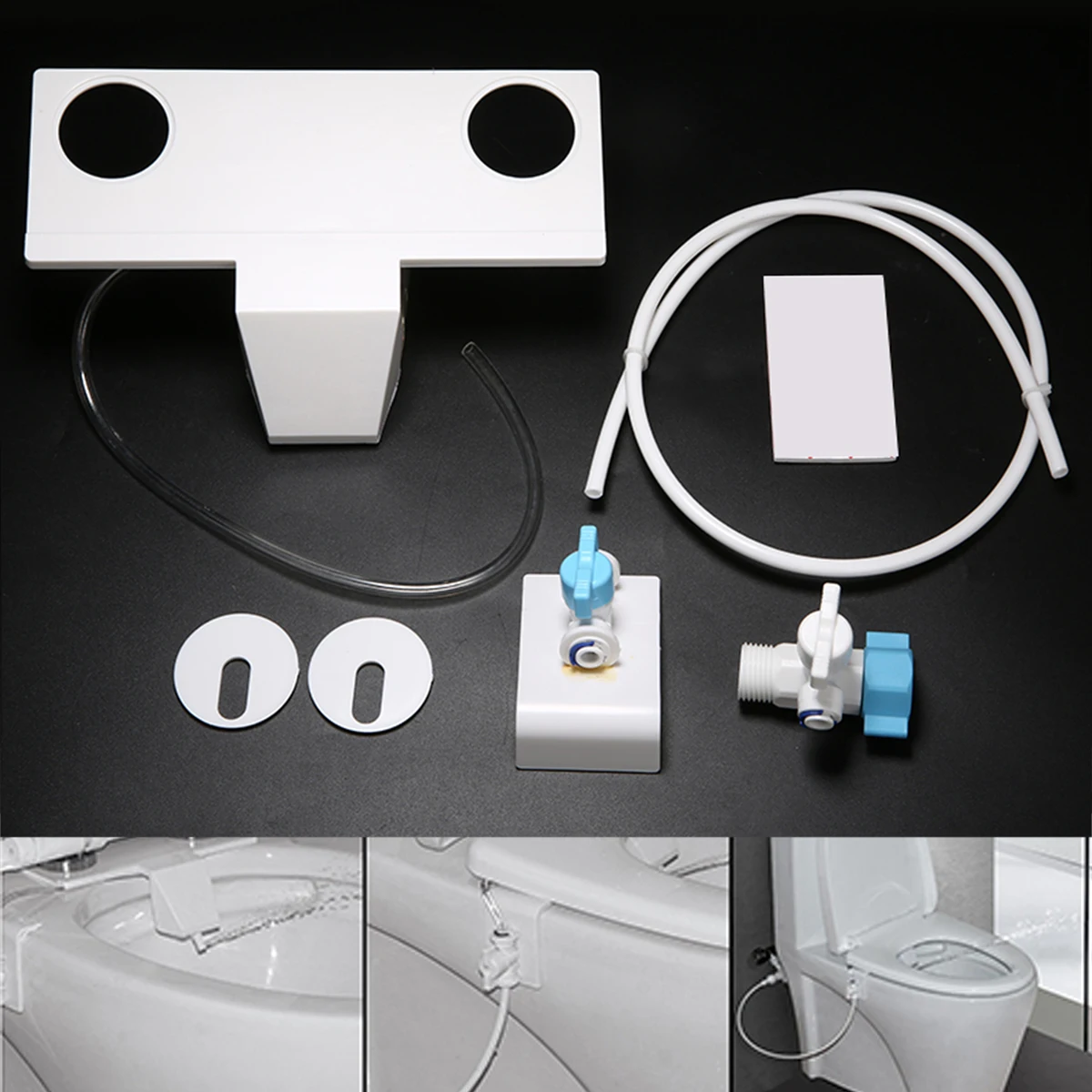 

1set Toilet Bidet Washing Device Practical Smart Toilet Bidet Water Spray Bathroom Non-Electric Shattaf Kit