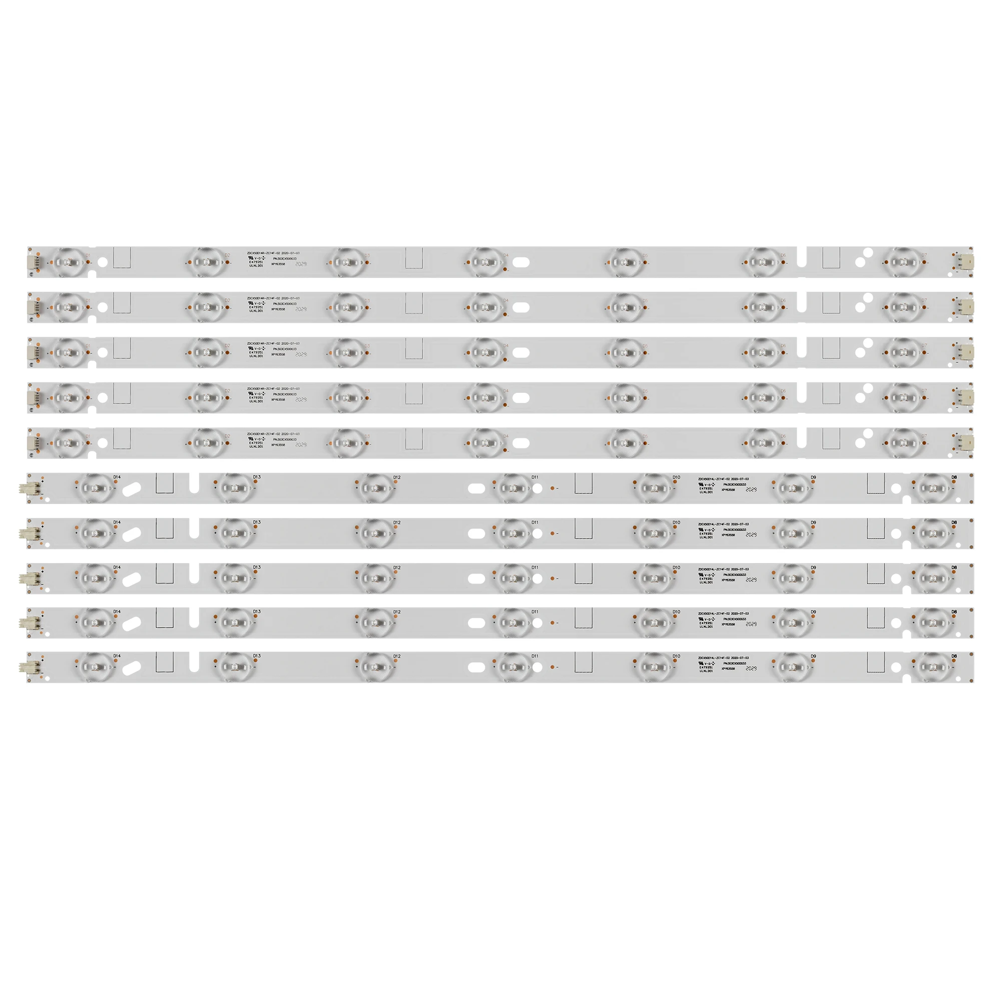 Faixa de Luz Led para Retroiluminação 14 Lâmpadas Sementemente 303cx500033 para Moda Urbana Cx500dledm