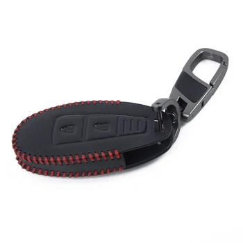 

Vehicle Key Remote Control Fob Case 3 Button Keychain For Suzuki Vitara Ignis Swift Leather Keys Cases Car