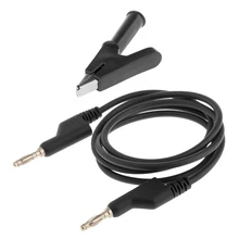 4 мм стековый банановый Штепсель провода мягкий силиконовый Тестовый Кабель для мультиметра+ крокодил