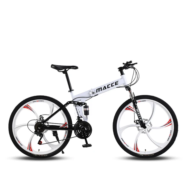 Tax Free MACCE MX-01 21 24 27 30 Speed Adult Mountain Bike MTB 26 Inch Wheel Foldable Variable-Speed Sports Cycling Road Bicycle
