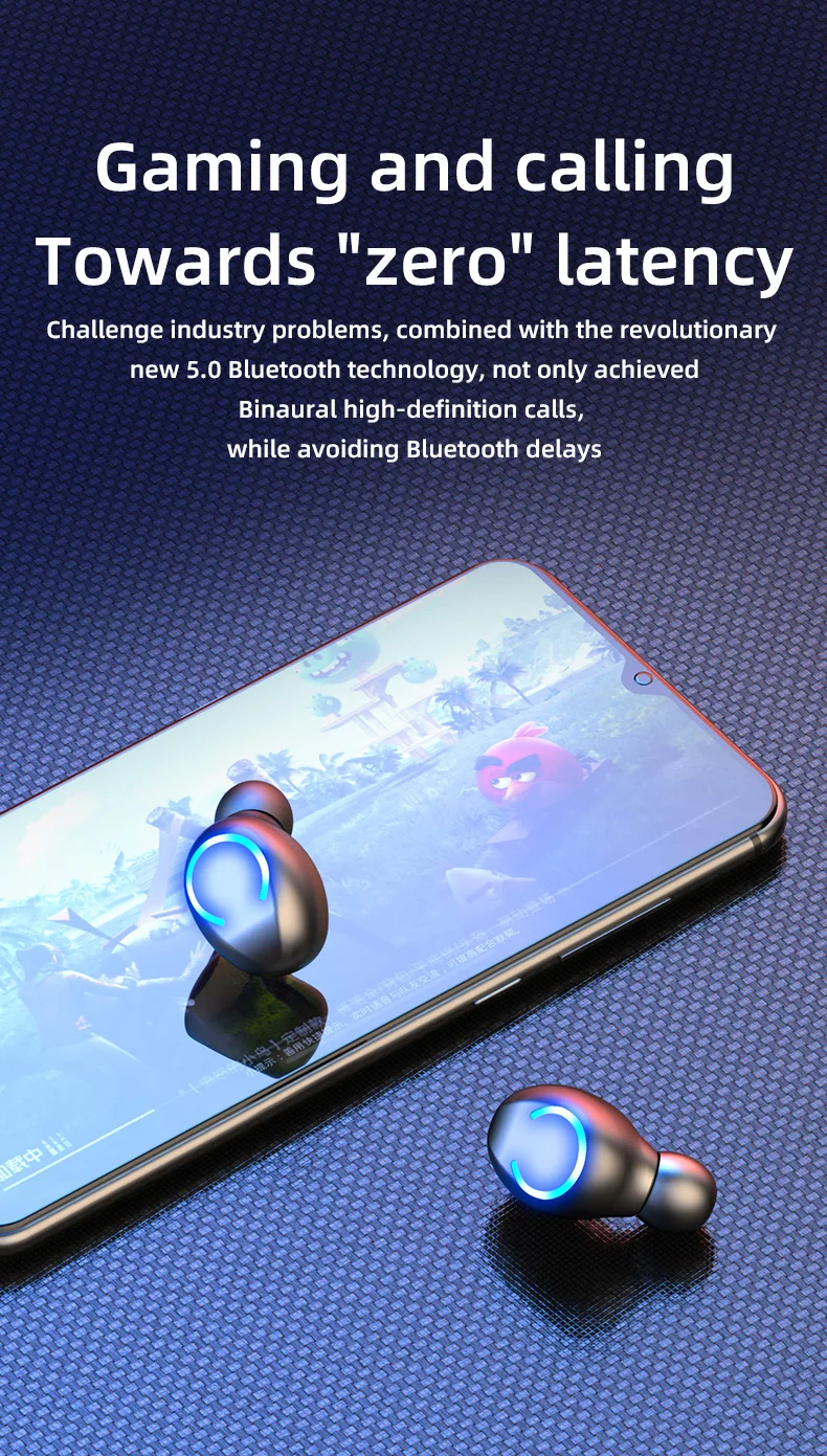 TWS 5 0 Bluetooth Earphones Wireless Headphones 2000mah LED Power Display Touch Control Wireless Headset Gaming Earbuds F9 TWS