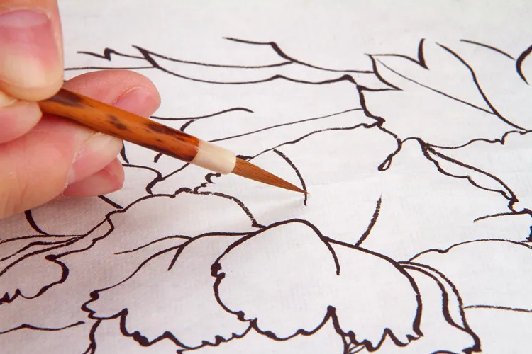 2 Stück Kalligrafie-Stifte für kursivschriftliche Schrift, kleine Pinsel für chinesische Malerei, feine Linienpinsel, chinesische Kalligrafie-Pinsel für Anfänger – Detail 12