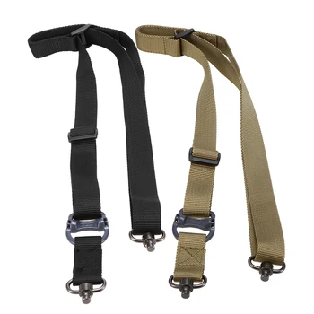 

Lixada Military Tactical Safety Two Points Outdoor Belt Sling Adjustable Strap Buckles & Shoulder Protecter for Hunting Airsoft