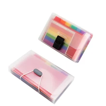 Хорошее качество, A6, Сумка для документов, милая, Радужный цвет, мини, для чеков, файлов, сумка, папка, органайзер, держатель для файлов, для офиса