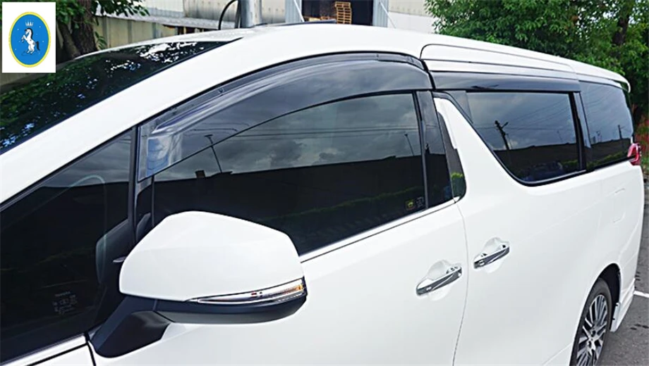 Yimaautotrim оконные козырьки тенты ветер дождь дефлектор козырек защита вентиляционная крышка комплект для Toyota Alphard Vellfire AH30