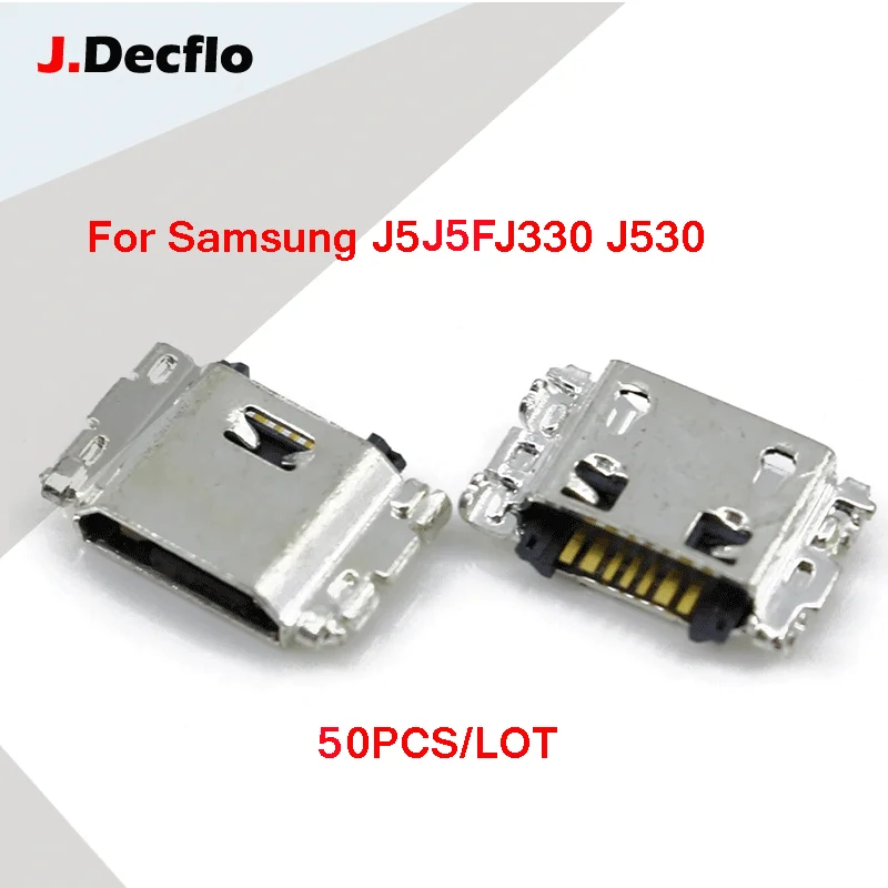 JDecflo 50 шт. новый 7-контактный разъем Micro USB мобильный порт зарядки для Samsung J5 J330 J530 J1