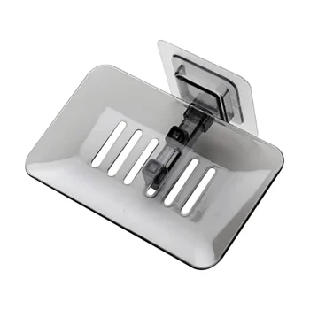 

Bathroom Shower Soap Dishes Drain Sponge Holder Wall Mounted Bathroom Organizer Storage Rack Soapbox FPing