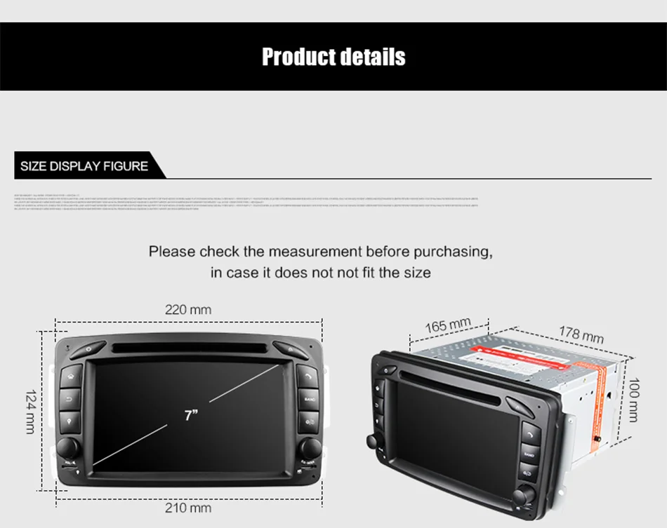 Clearance Eunavi 2 Din Android 9.0 Car DVD Radio Player car stereo gps navi For Benz W203 W208 W209 W210 W463 Vito Viano with wifi bt swc 26