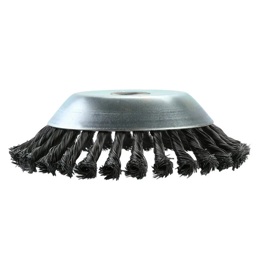 Weed Brush Rotary Joint Twist Knot Steel Wire Wheel Brush Disc 160X25Mm Landscaping Cutting Irrigation