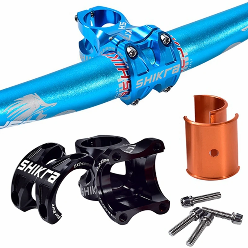 Road Bike MTB Stem 31.8/35mm 50mm Mountain Aluminum Alloy Short Handlebar Parts | Спорт и развлечения