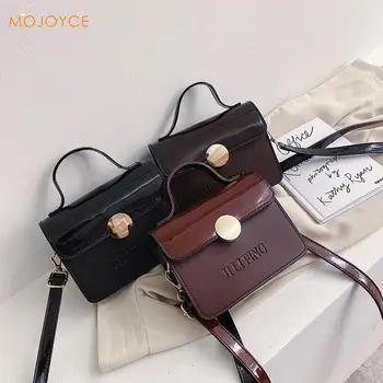 

Mini Leather Crossbody Bags for Women New Embossed Top-Handle Bags Lady Casual Square Solid Color Shoulder Messenger Bags