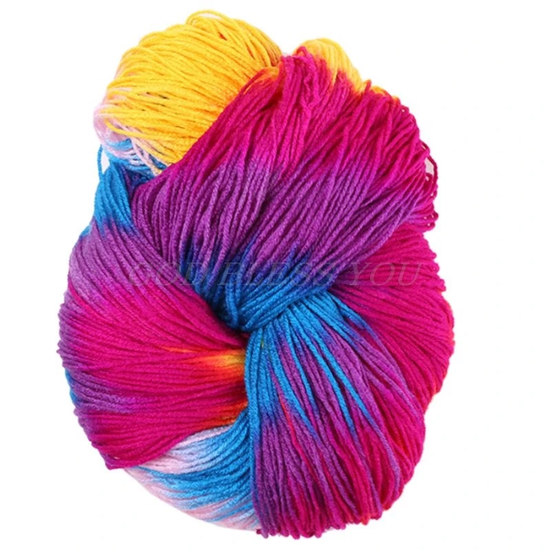 50 г Смешанная цветная пряжа для вязания, акриловое волокно, мягкая, не скатывающаяся, окрашенная, ручная вязка, нить для вязания «сделай сам», свитер - Цвет: B