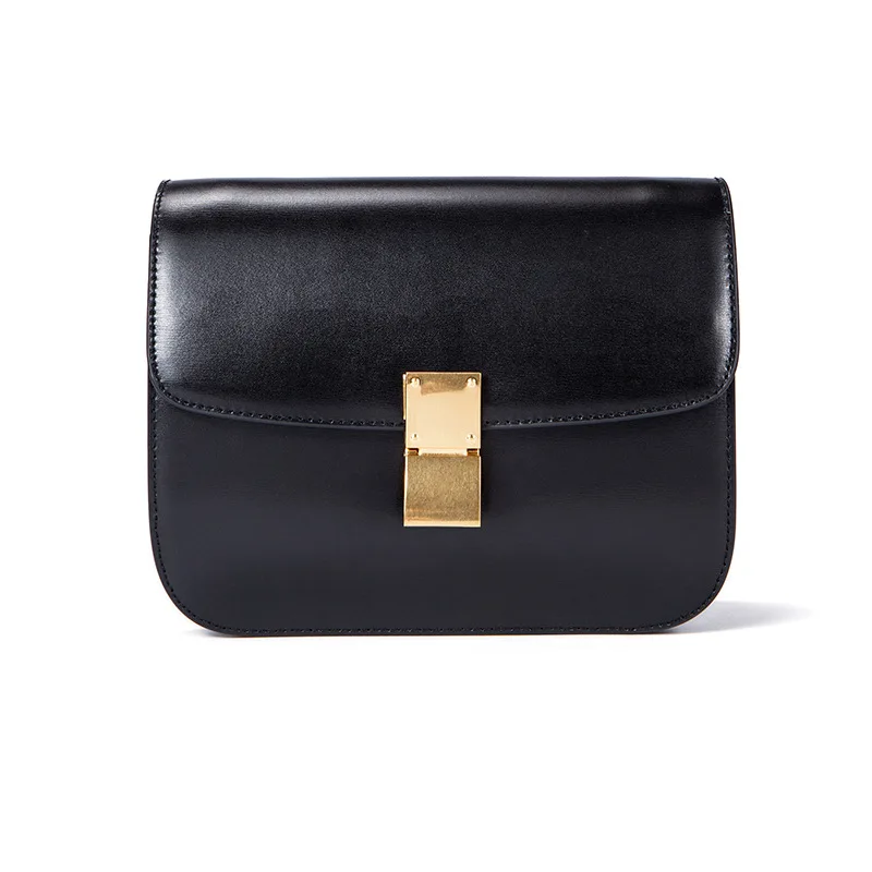 Goede Echt Leer Tofu Vrouwen Tas Luxe Handtassen Vrouwen Tassen Designer Kleine Flap Vierkante Toevallige Tas Voor Vrouwen 2019 Schouder tas