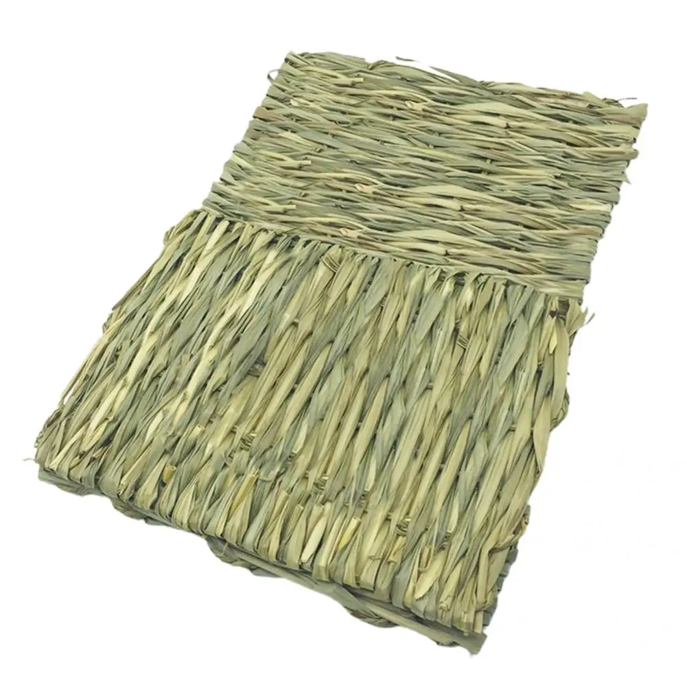 Eco-friendly Pet Grass Mat Creative Hamster Mat No Additives Grinding Teeth Rabbit Cage House Bed