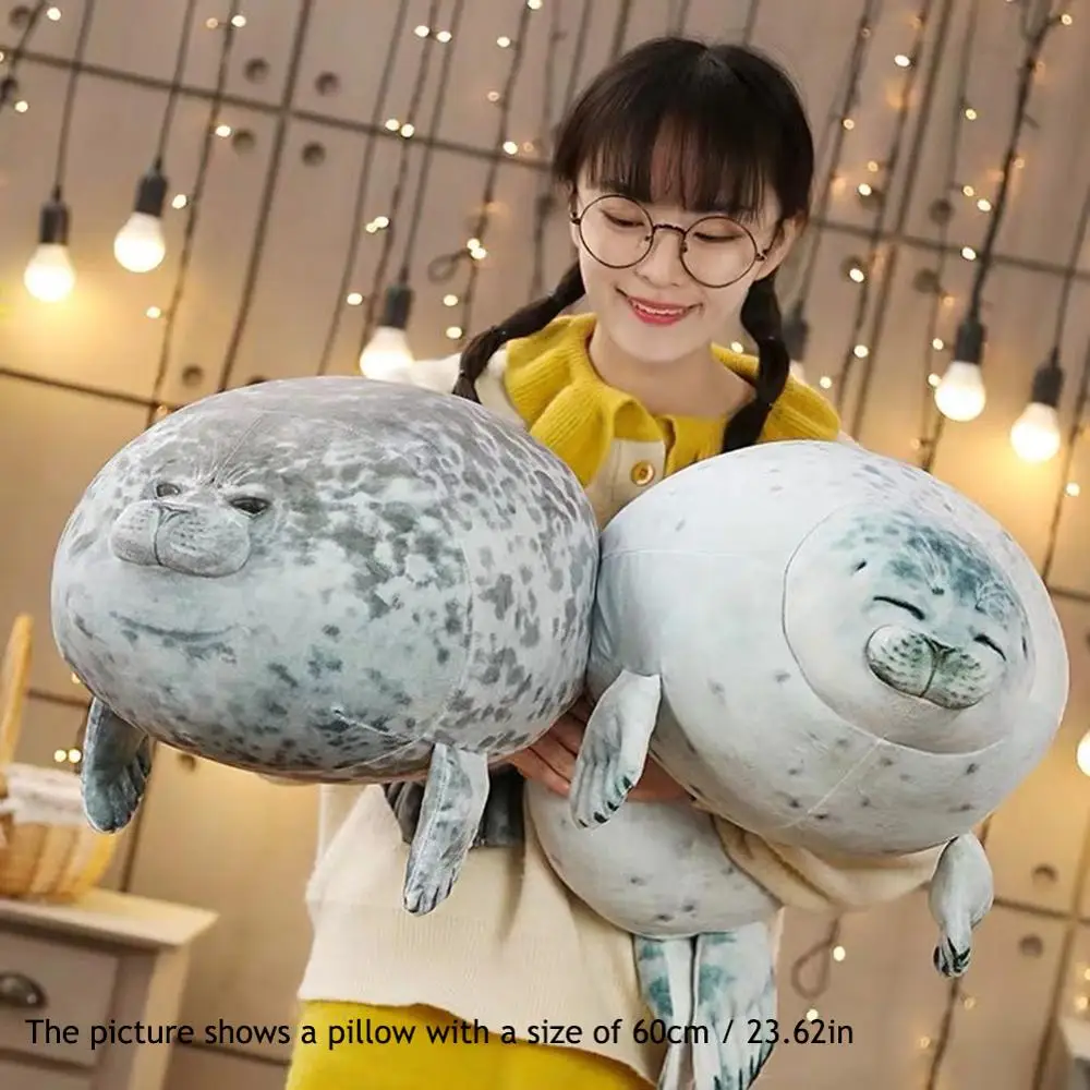 

3D Novelty Seal Plush Toys Sea Lion Stuffed Throw Pillow Soft Seal Plush Party Hold Pillow Baby Sleeping Pillow Chair Cushion