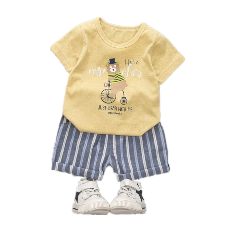 

New Summer Baby Clothes Suit Children Boy Girls Cartoon Fashion T Shirt Shorts 2Pcs/sets Toddler Casual Clothing Kids Tracksuits