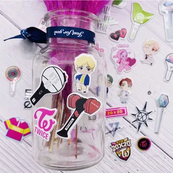 

Kpop BLACKPINK GOT7 SEVENTEEN TWICE EXO Bubble Scrapbook Sticker Album Diary Suitcase Ornament Decoration Hand Ledger Stickers