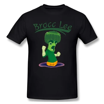

Brocc Lee Parody Rock Lee T-Shirt Men Basic Tee Shirt Funny Design anime naruto Streetwear Print Homme Top free shipping