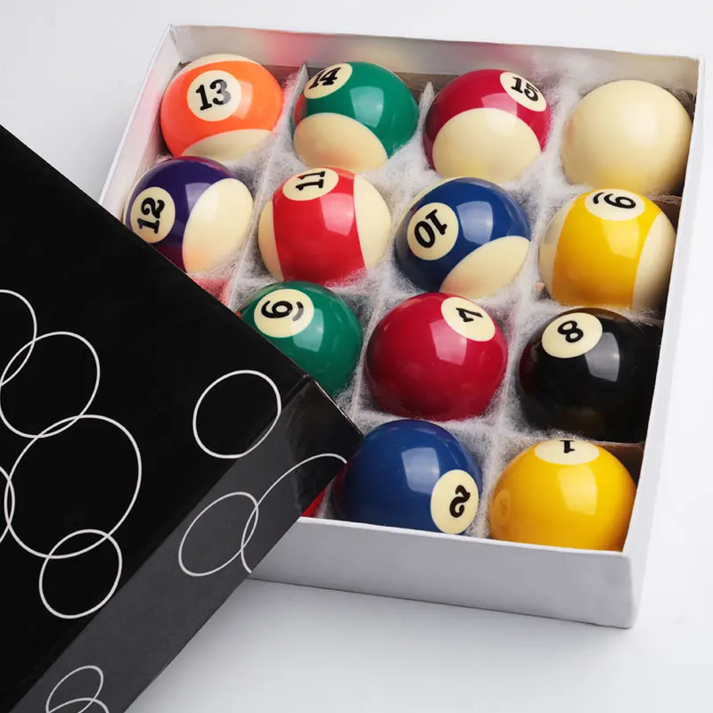 52mm Diameter Billiards Pool Balls Complete Set 16pcs High Quality Resin Ball Billliard Accessories For Billiard House or Bar