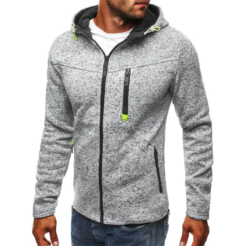 

Hoodies Men Fashion Personality Zipper Sweatshirt Male Solid Color Hoody Tracksuit Hip Hop Autumn Hoodies Men