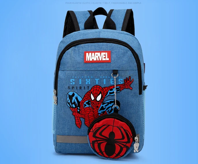 Marvel Kids Backpack For Students Spider Man Captain America Two Set Design  Casual Baby School Bags Teenagers Breathable Bookbag - Backpacks -  AliExpress