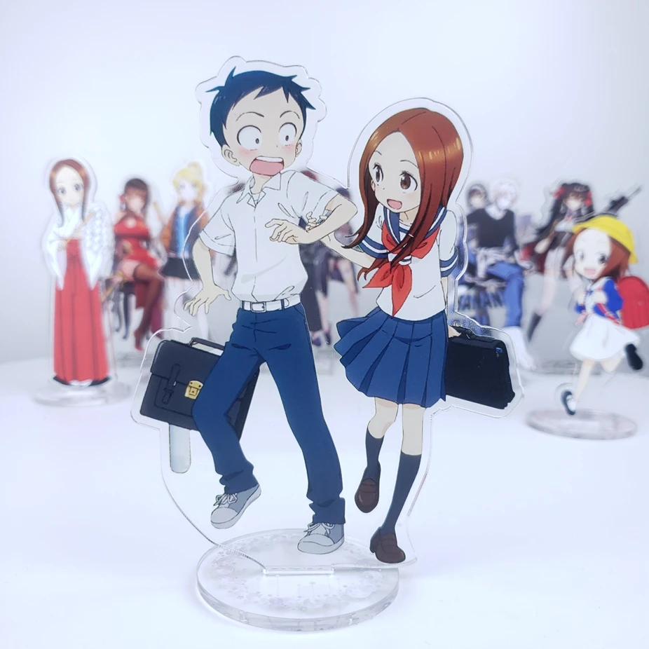 

2019 Japan Anime Teasing Master Takagi-san Takagi Nishikata Cosplay Double Side Stand Figure Acrylic Charm Desk Decor Xmas Gift