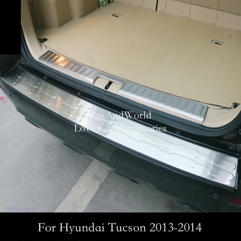Защитная панель для задней двери Hyundai Tucson 2006 2014 защитная пластина Ступенчатая
