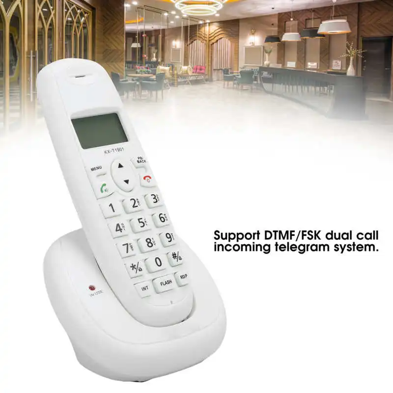 Телефон KX-T1901 Настольный телефон домашний стационарный FSK/DTMF Идентификатор