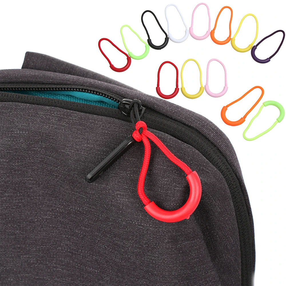 Zip cord clip 5Pcs Zip Cord Tab Replacement Clip Zipper Pull Puller End Fit Rope Tag Fixer Broken Buckle Travel Bag DIY Tools Accessories