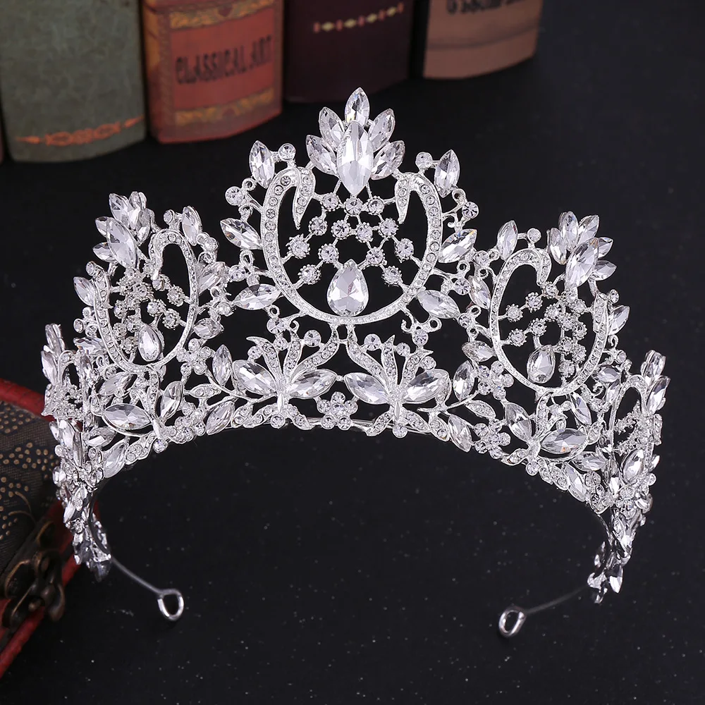 

2019 New 6 Color Baroque Classic Wedding Bride's Tiaras and Crowns Crystals Bridal Hair Accessories